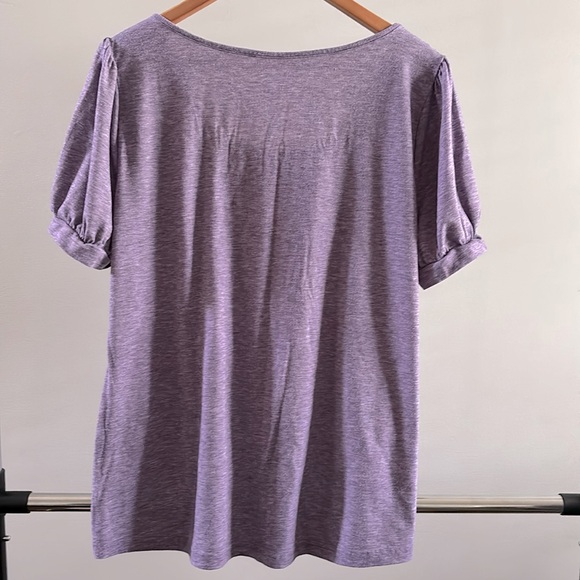 Women’s XL, Violet shade of purple, Scoop neck, shirt. - Picture 4 of 6